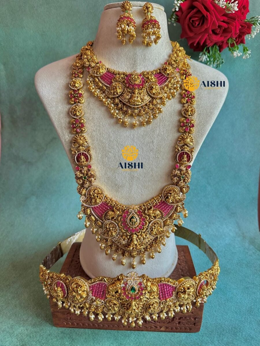 Temple Pink Bridal Combo Set -LH501
