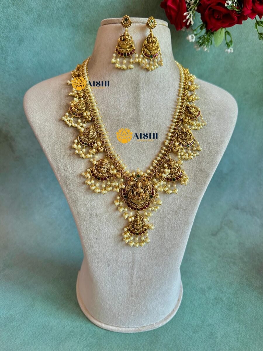 Grand Pearl Lakshmi Bridal Haram – LH505