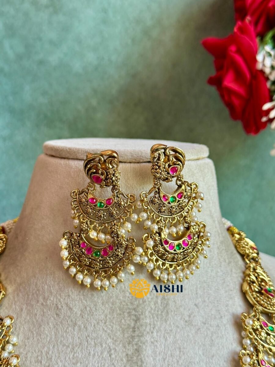 Antique Lakshmi Pearl Layer Haram -LH512