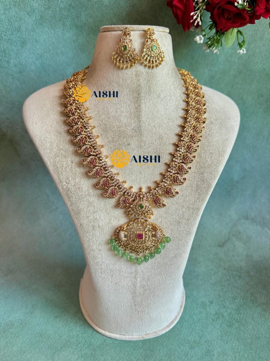 CZ Ruby Green Pendant Haram – LH518