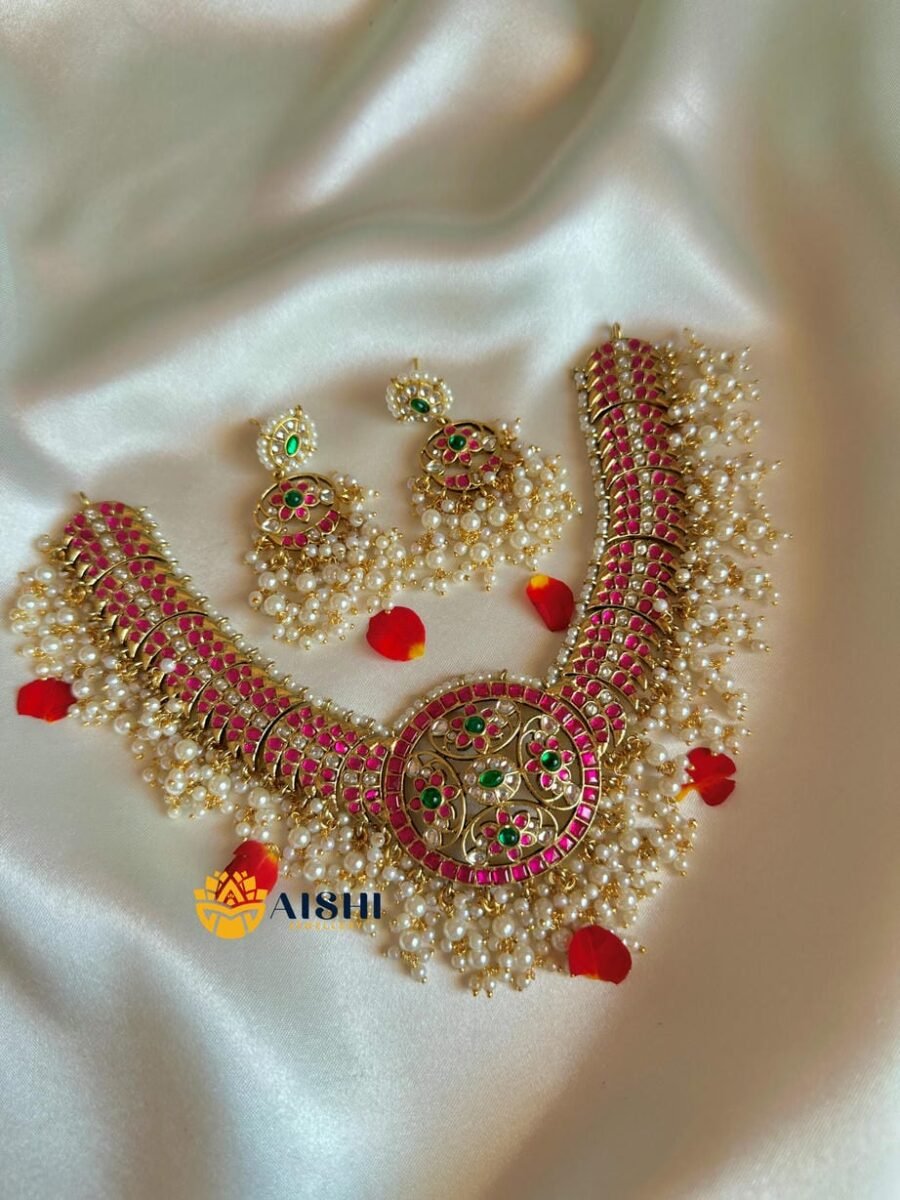 Grand Bridal Choker Necklace Set(Jadau) – N854