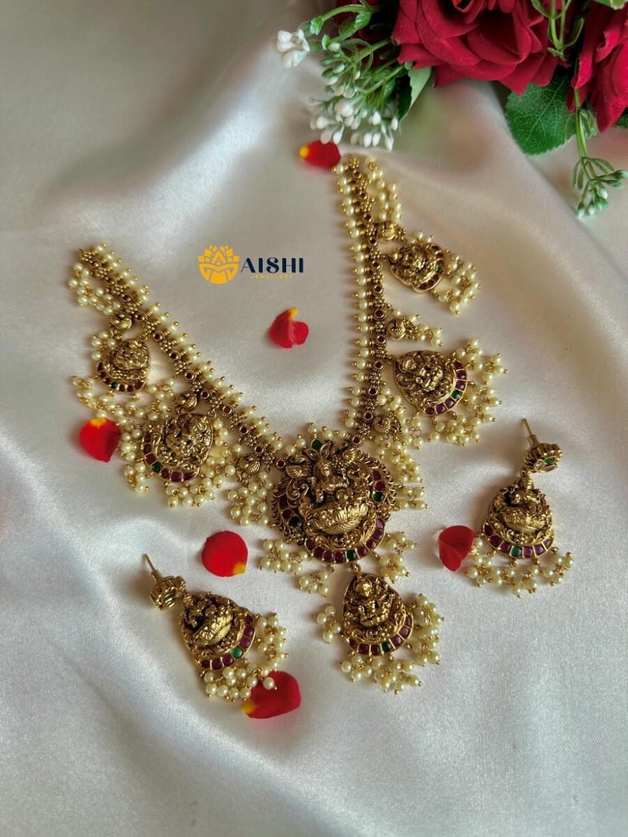 Antique Temple Bridal Necklace Set – N864