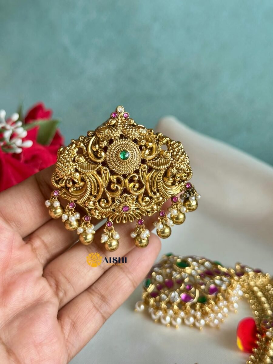 Grand Lakshmi Jadau Bridal Necklace Set (3 in 1) – N865