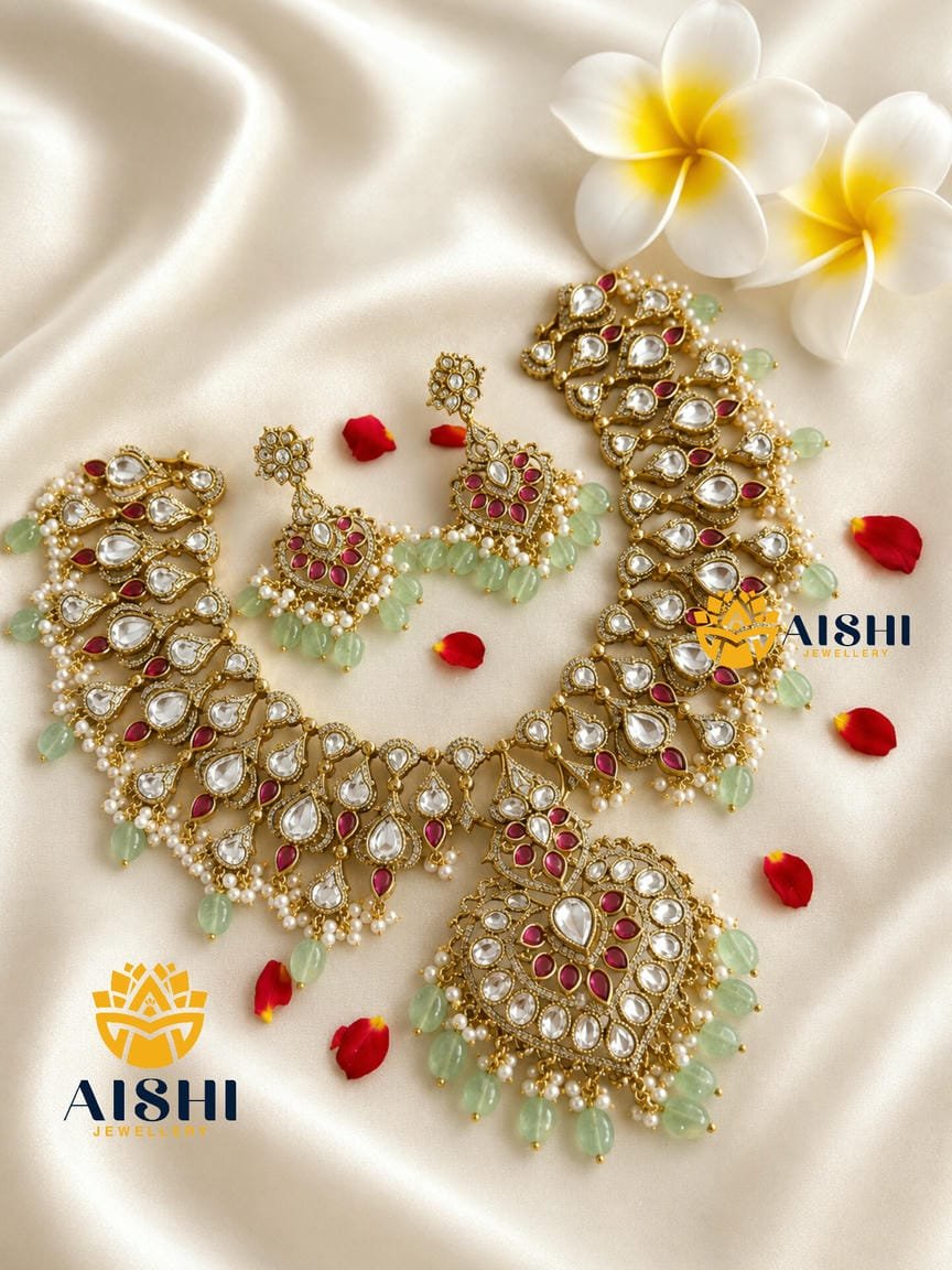 Mint Bridal Choker Set – AN409