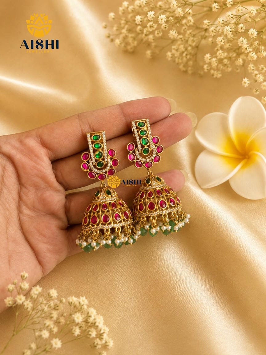 Peacock Chandbali Jhumka - E493