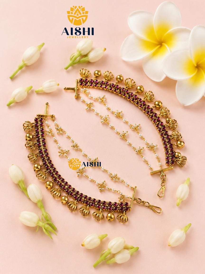Ruby Stone Earchain - EC191