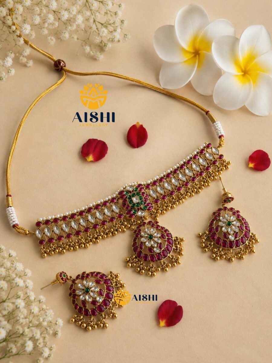 Ruby Floral Choker Set – HN199