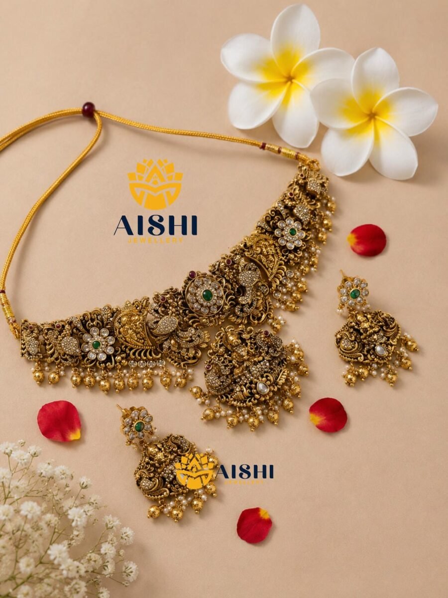 Peacock Antique Choker Set – HN209