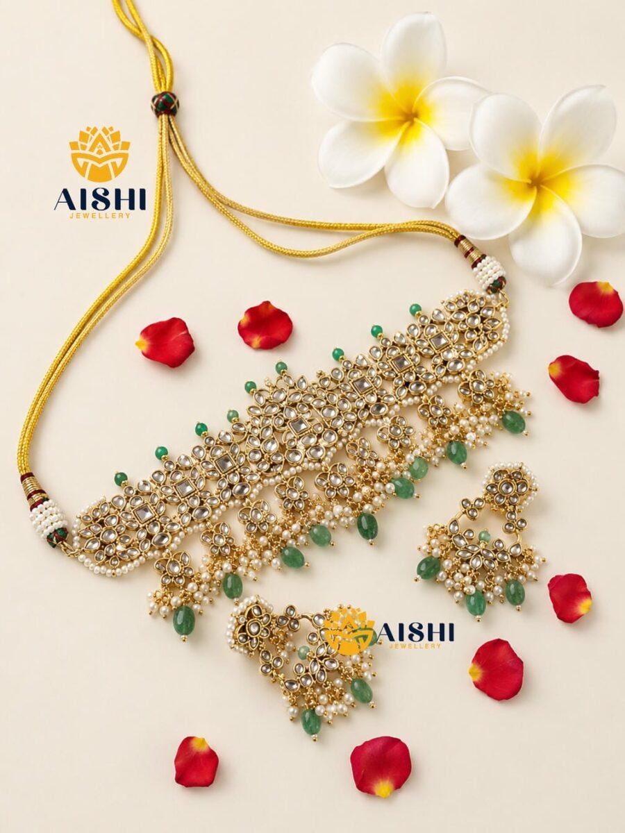 Kundan Emerald Choker Set – HN215
