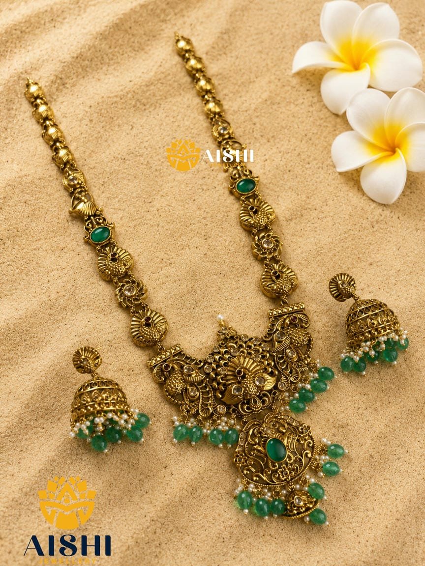 Antique Peacock Long Haram Set - LH535