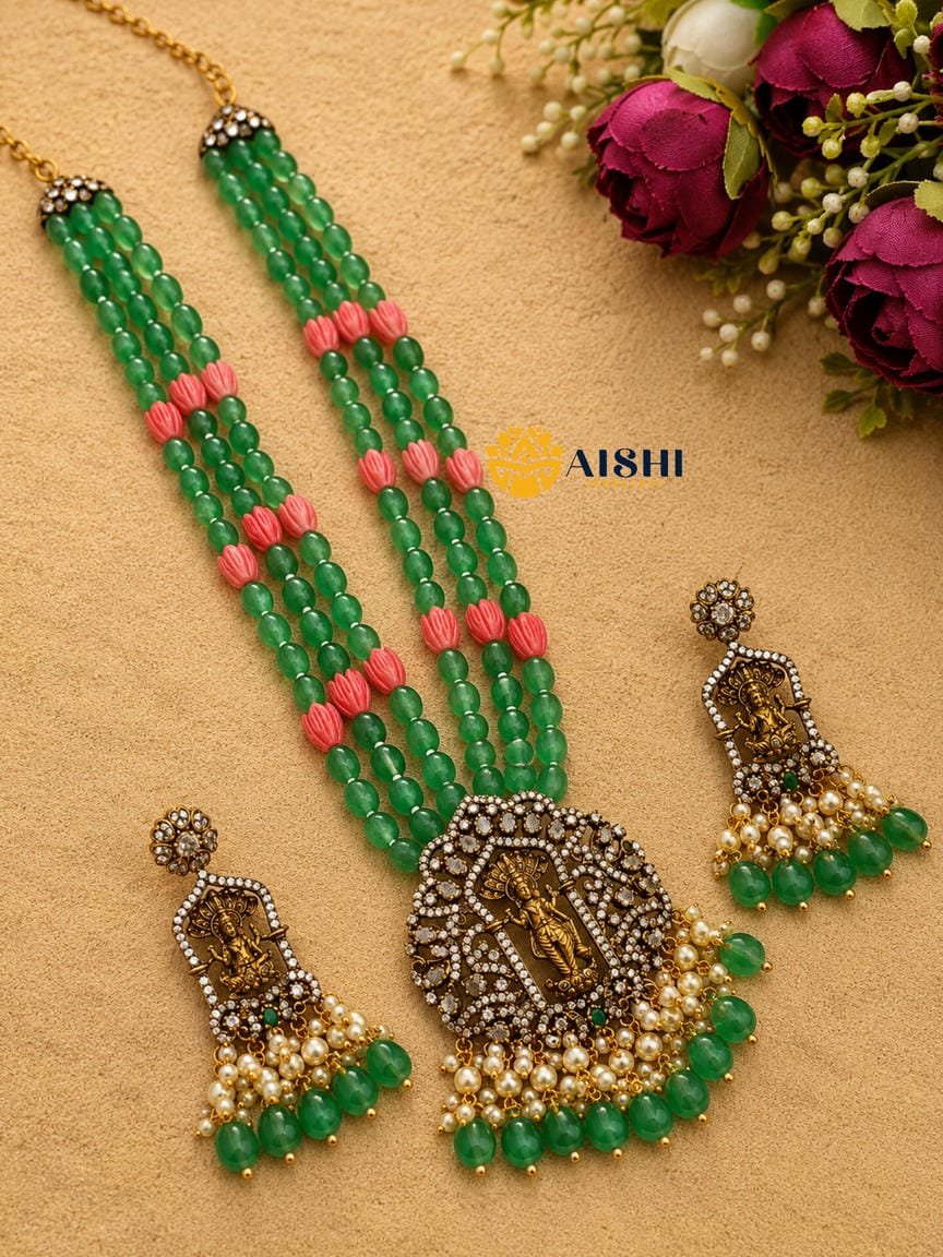 Krishnan Victorian Diamonds Mala Set- MA52