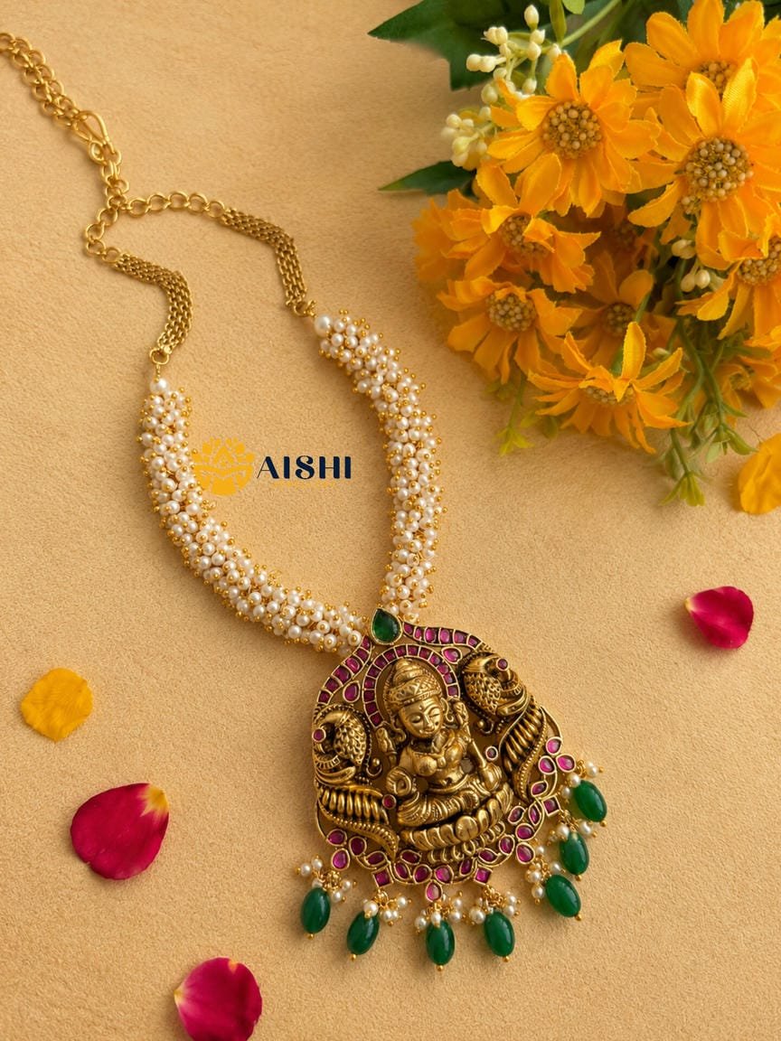 Nakshi Mala Set with Green Beads – MA68