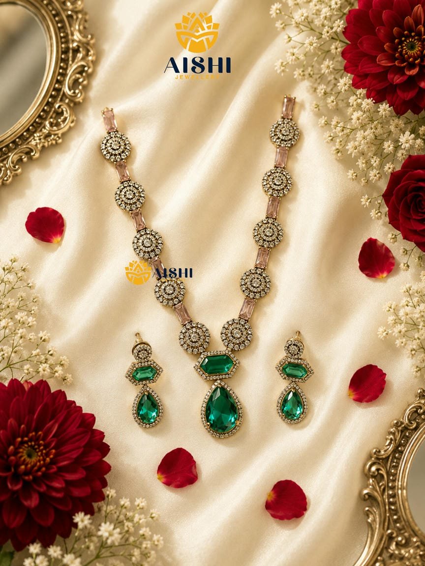 Emerald AD Necklace Set – AN420