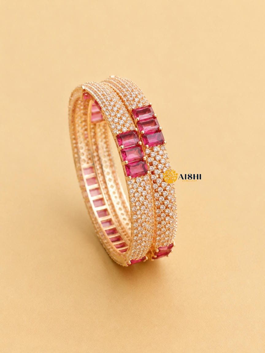 Sparkle Festive Bangles (Pair)- B36