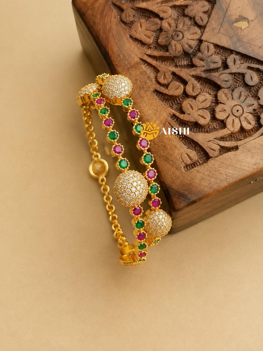Simple Ball Ad Bangles (Pair)-B57