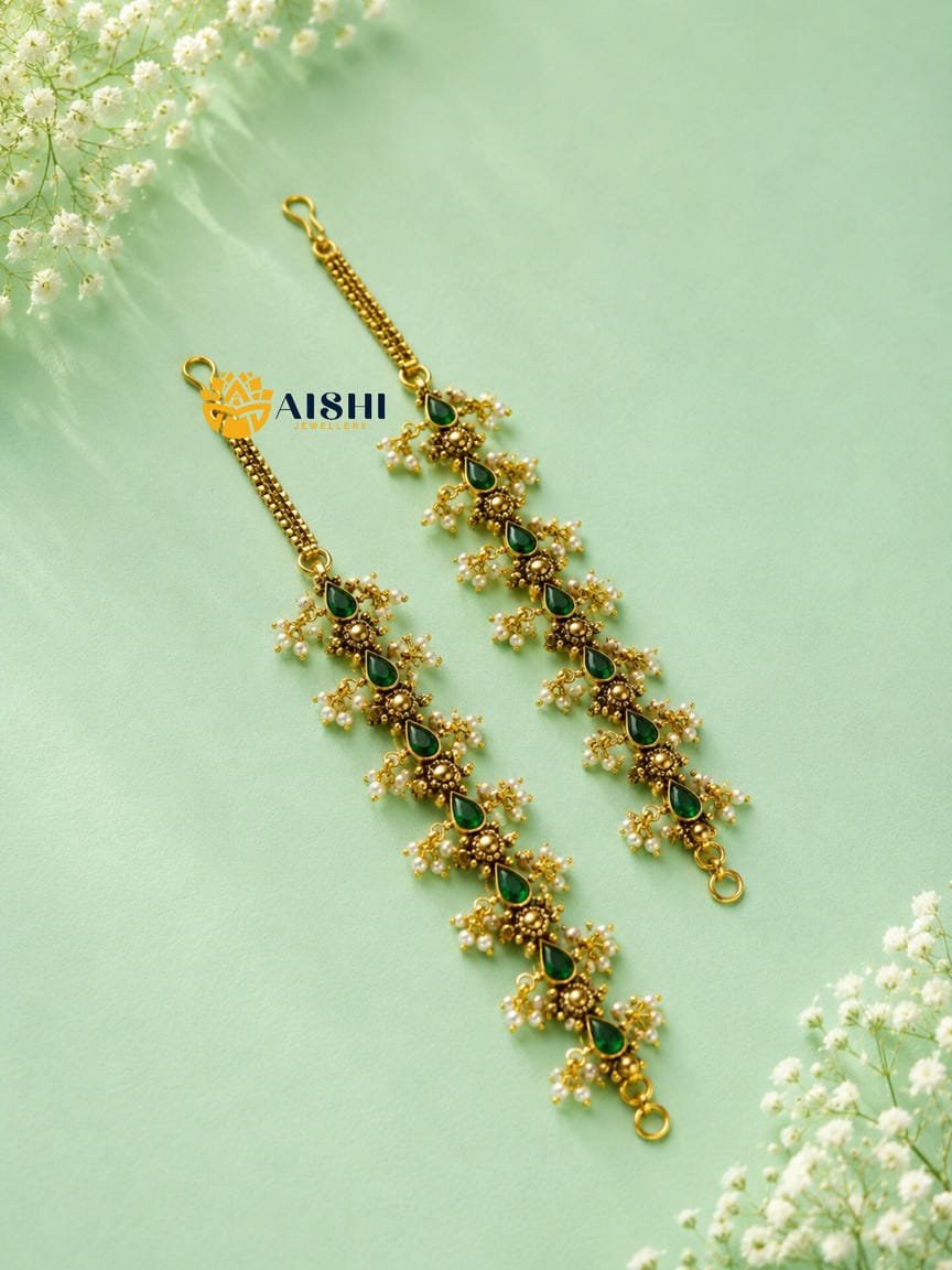 Vintage Style Straight Earchain -EC114