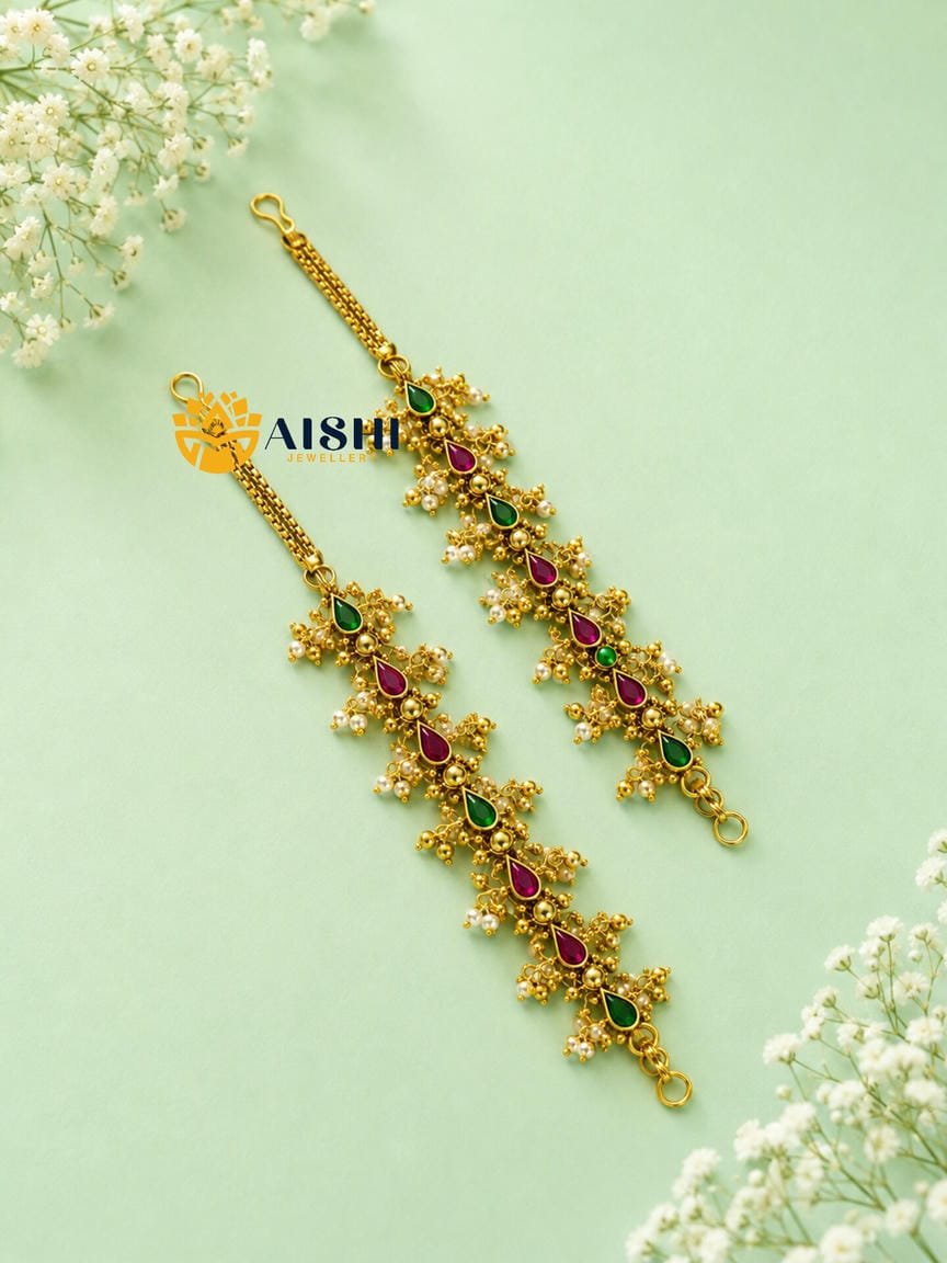 Vintage Style Straight Earchain -EC116