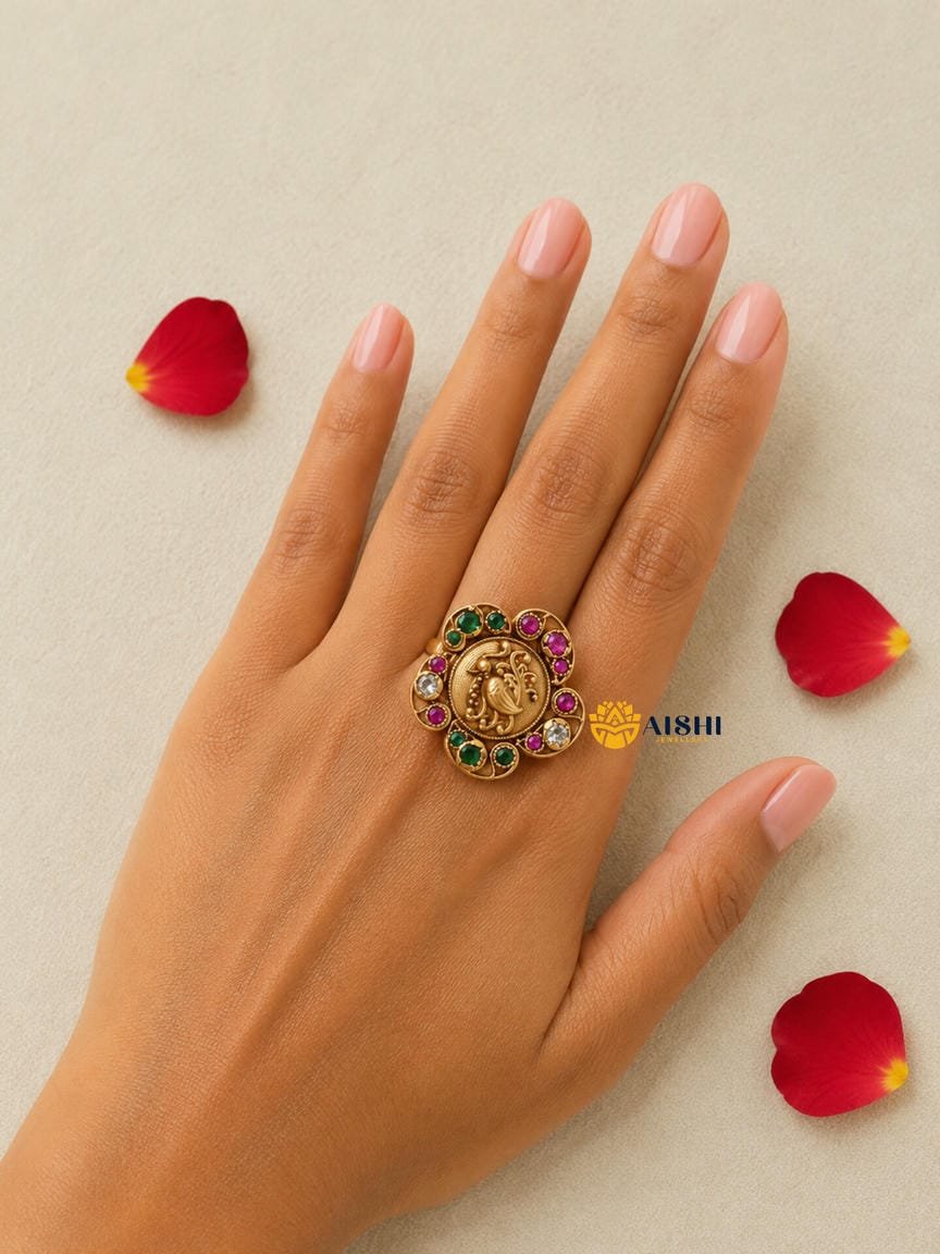 Real Kemp Peacock Finger Ring- FR51