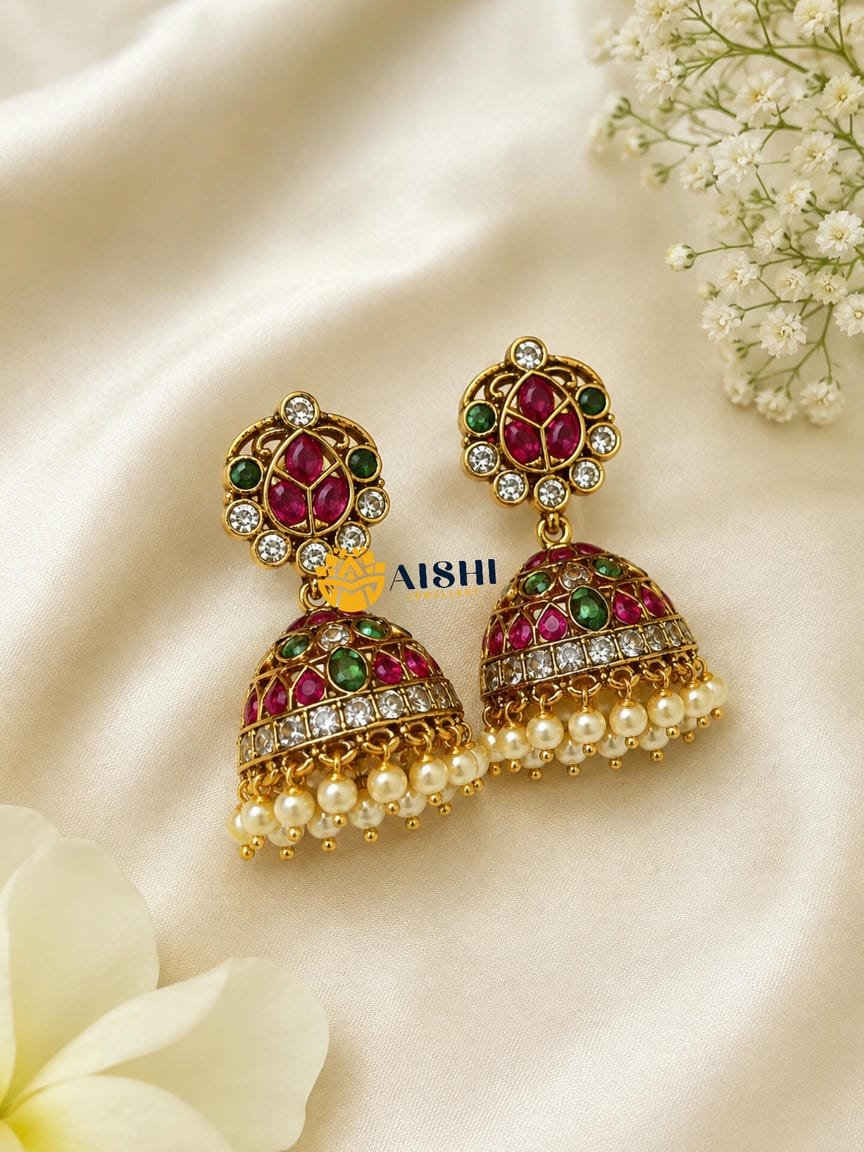 Ruby Green Bridal Necklace Set – N913