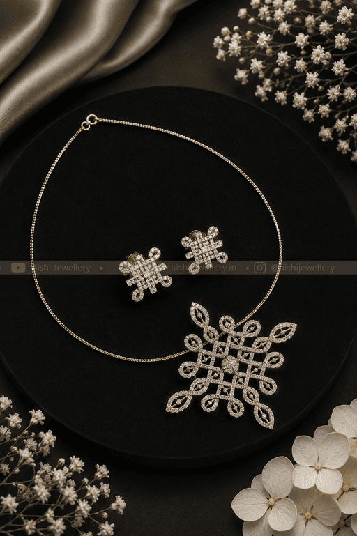 Kolam Diamond Pendant Set – AN425