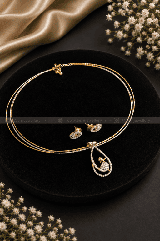 Office Wear Teardrop  Pendant Set – AN429
