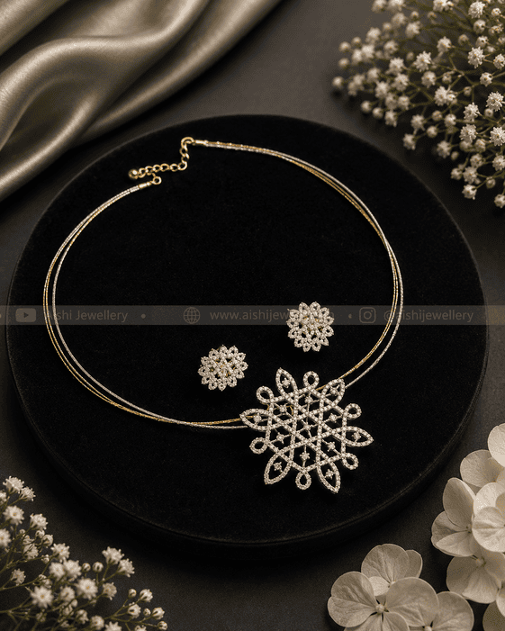 Kolam Diamond Pendant Set – AN430