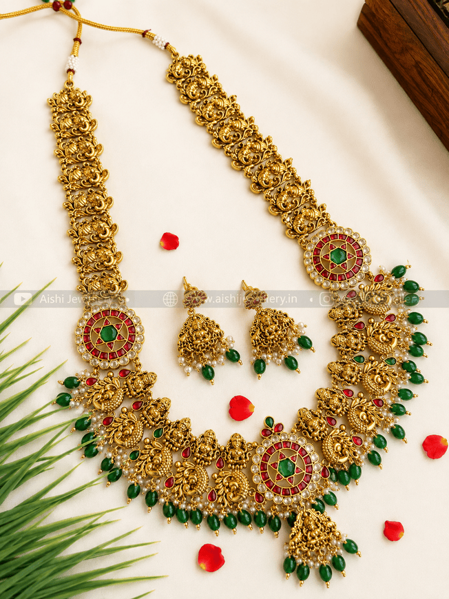 Nakshi Matt Long bridal haram -LH257