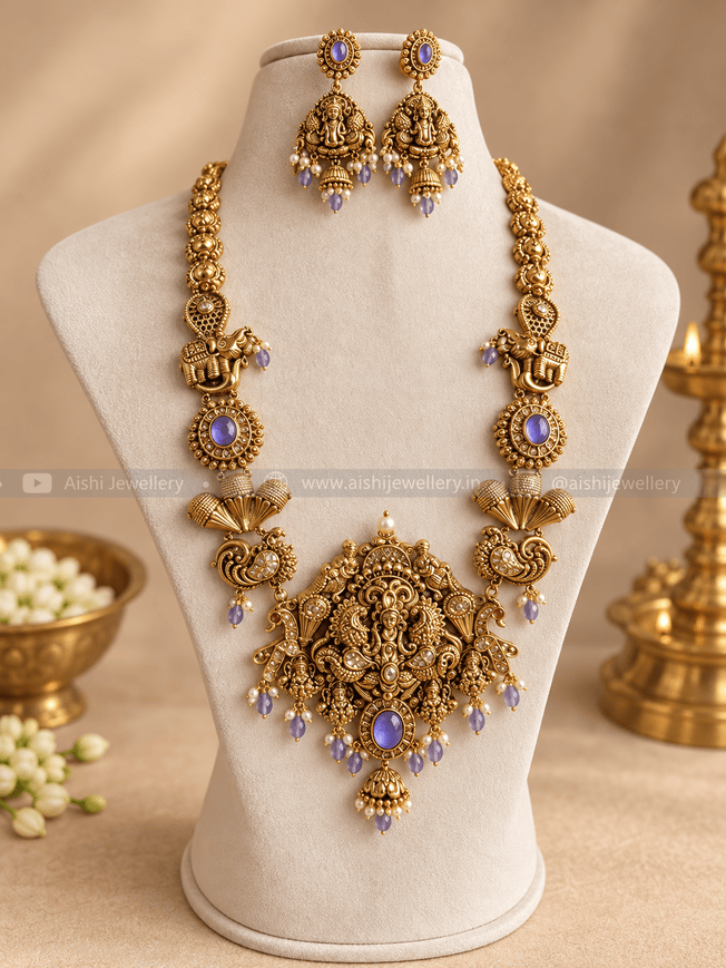 Antique Divine Motif Haram (Purple) -LH481