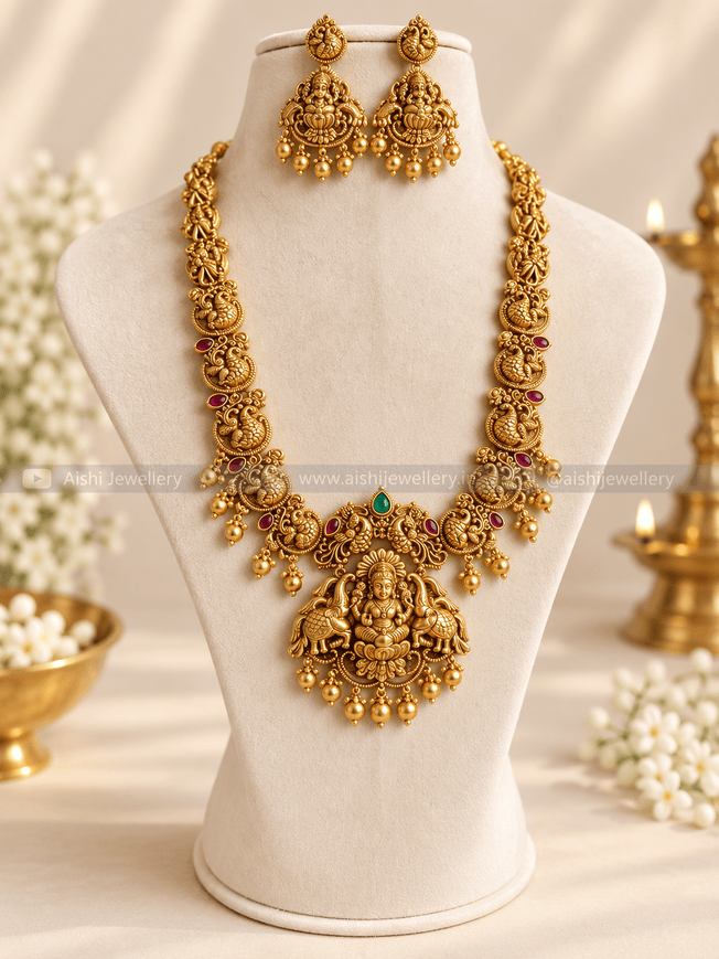 Antique Lakshmi Mango Haram Set – LH493