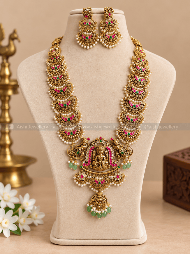 Antique Lakshmi Pearl Layer Haram -LH512