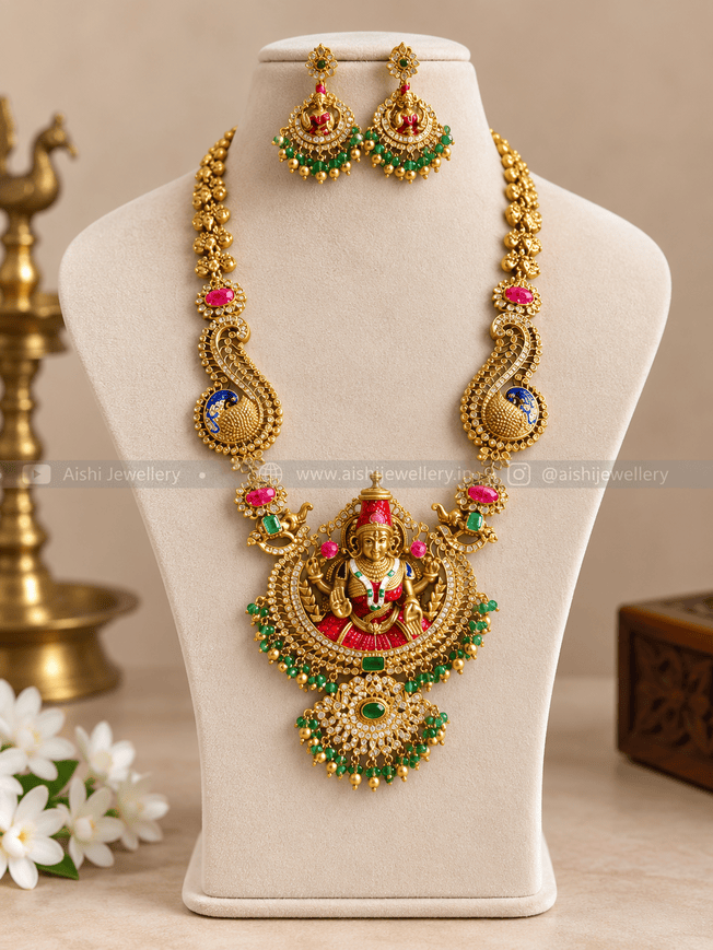 Peacock Temple Designer Haram – LH517