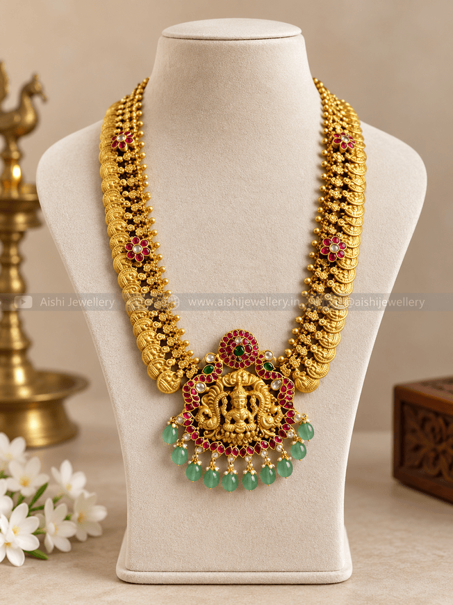 Traditional Lakshmi Kasu Haram (Jadau) – LH519