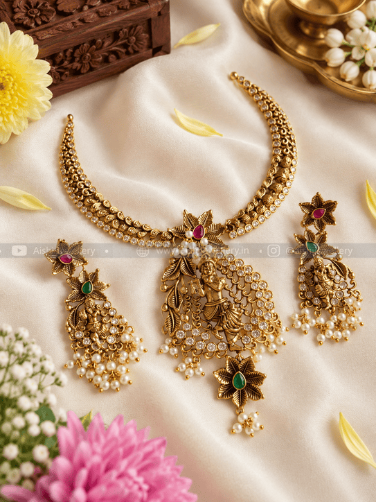 Krishnan Antique Neckpiece Set-N507