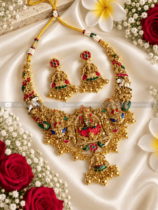 Divine Nakshi Painted Necklace-N814