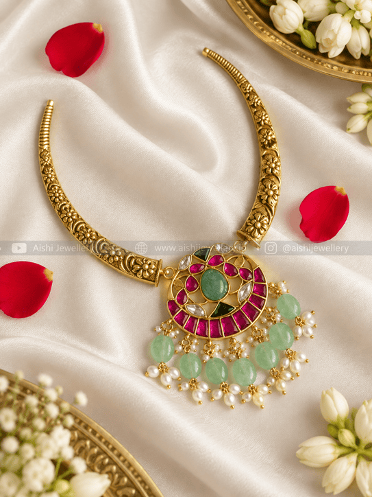 Elegant Floral Neckpiece(Jadau) -N824