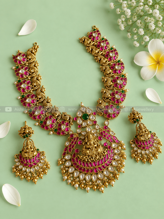 Peacock Nakshi Necklace(Jadau)-N841