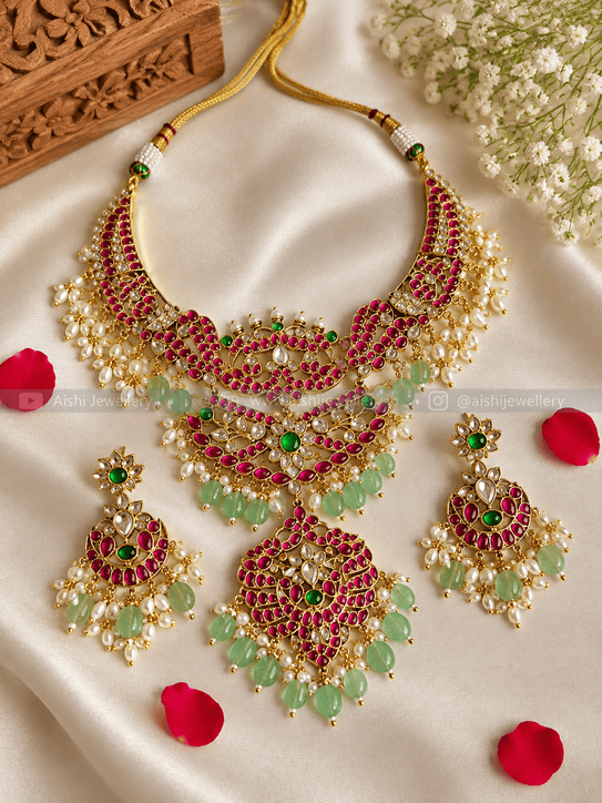 Heritage Floral Necklace(Jadau)- N846