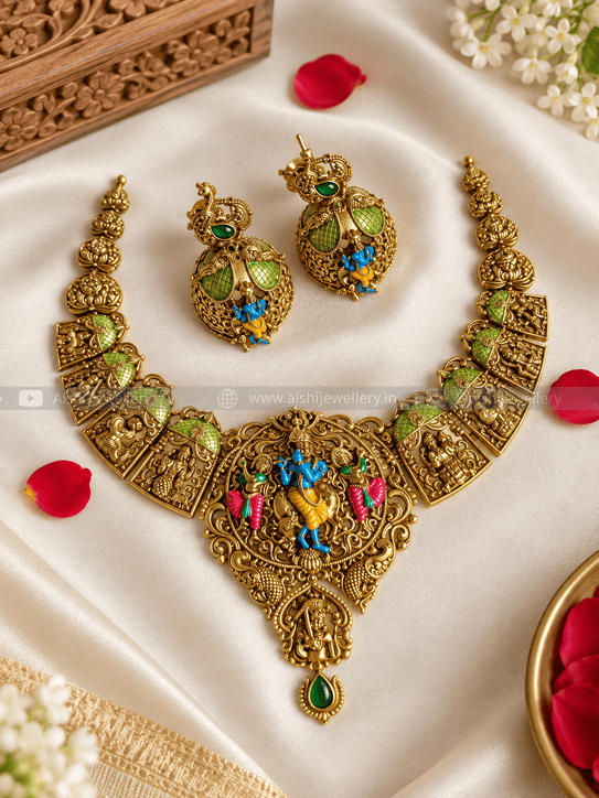 Anugraha Venugopala Hand-Painted Necklace-N847