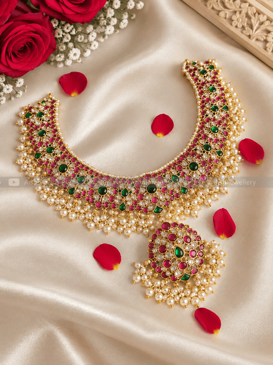 Grand Uncut Jadau Temple Necklace (Jadau) – N859