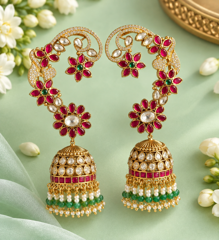 Statement Jadau Kundan Earcuff -E512