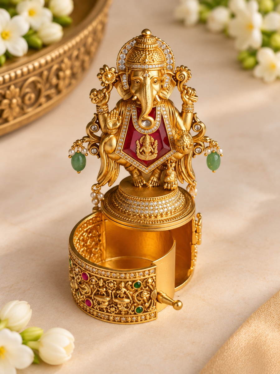 Ganesha Kumkum Box -KB100